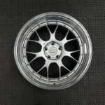 XL DUAL SERIES-003 deep stepped lip two-piece forged racing rim angled view showing barrel depth and assembly hardware