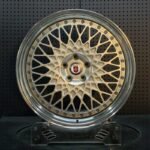 XL DUAL SERIES-006 two-piece modular forged wheel front face with brushed silver lace mesh and polished stepped lip