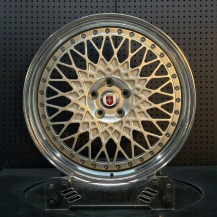 XL DUAL SERIES-006 two-piece modular forged wheel front face with brushed silver lace mesh and polished stepped lip