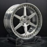 XL DUAL SERIES-007 aerospace 6061-T6 forged rim displaying hand-brushed silver 6-spoke grain and exposed hardware