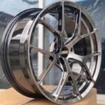 XL MONO SERIES-001 monoblock forged wheel in hyper black showing lightweight pocketed spokes