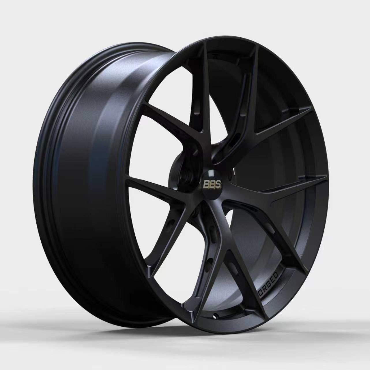 XL-MONO-SERIES-001 Satin Matte Black Forged Wheel XL MONO SERIES-001 custom monoblock forged wheel in satin matte black