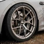 XL MONO SERIES-001 brushed forged racing wheels mounted with Bridgestone Potenza RE-71R tires