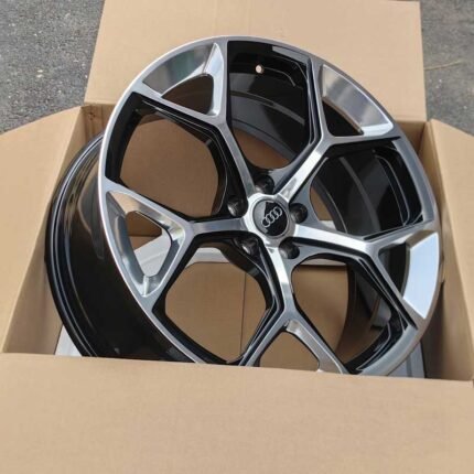 XL MONO SERIES-003 deep concave forged rim angled view showing CNC precision machined spoke details
