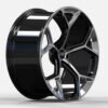 XL MONO SERIES-003 custom monoblock forged wheel two-tone gloss black diamond cut machined face for Audi RS6 RS7