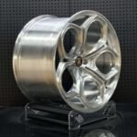 XL MONO SERIES-029 concave brushed clear phone-dial forged exotic rim angled view showing barrel depth and spoke drop