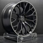 XL MONO SERIES-035 aerospace 6061-T6 forged rim displaying multi-Y spoke mesh geometry and diamond cut rim edge