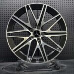 XL MONO SERIES-037 two-tone diamond-cut machined face monoblock forged wheel front face with Mercedes-Benz center cap