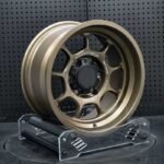 XL OFF-ROAD SERIES-001 aerospace 6061-T6 forged wheel displaying high-strength 7-spoke geometry and matte bronze finish