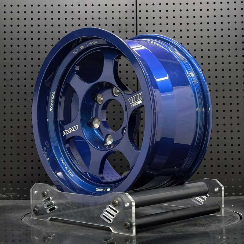 XL-OFF-ROAD-SERIES-003 Spoke Rigidity & Finish Craftsmanship Detail XL OFF-ROAD SERIES-003 aerospace 6061-T6 forged rim displaying high-strength 6-spoke contours and gloss sapphire blue finish