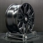 XL OFF-ROAD SERIES-005 concave dark tint 4x4 forged rim angled view showing barrel depth and geometric spoke drop