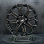 XL OFF-ROAD SERIES-005 gloss dark tint geometric split 6-spoke heavy-duty 4x4 forged wheel front face with 6-lug hub